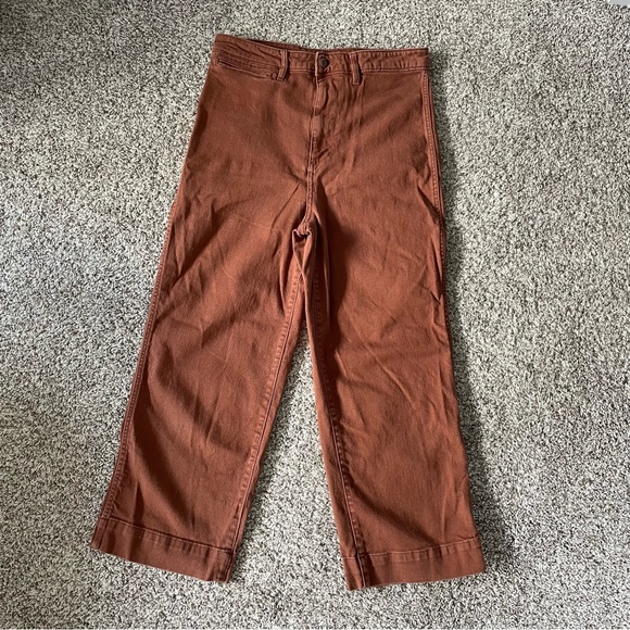 Quince Rust Crop Straight leg pants size 30 - Picture 3 of 11
